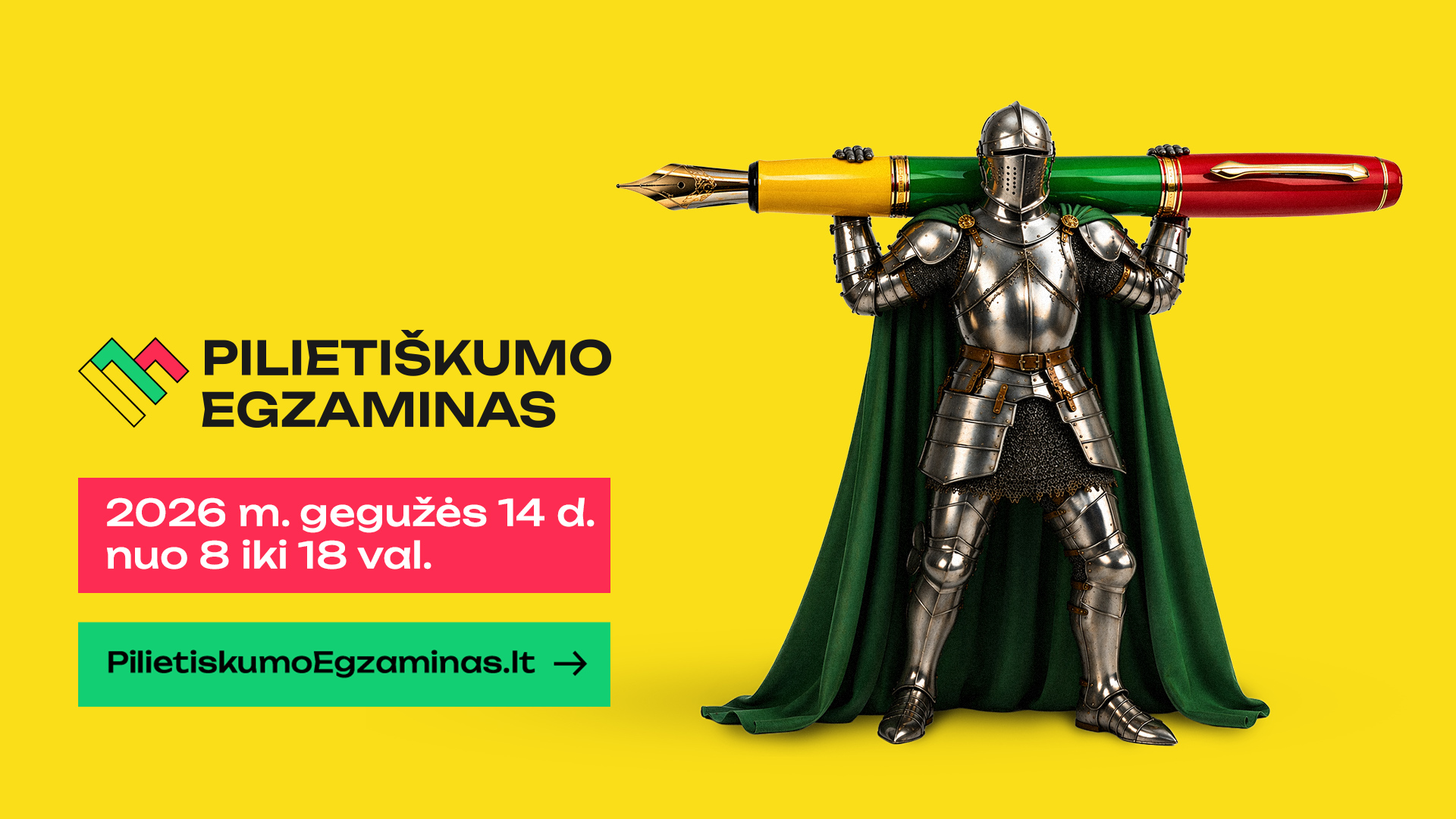 PILIETIŠKUMO EGZAMINAS 2026